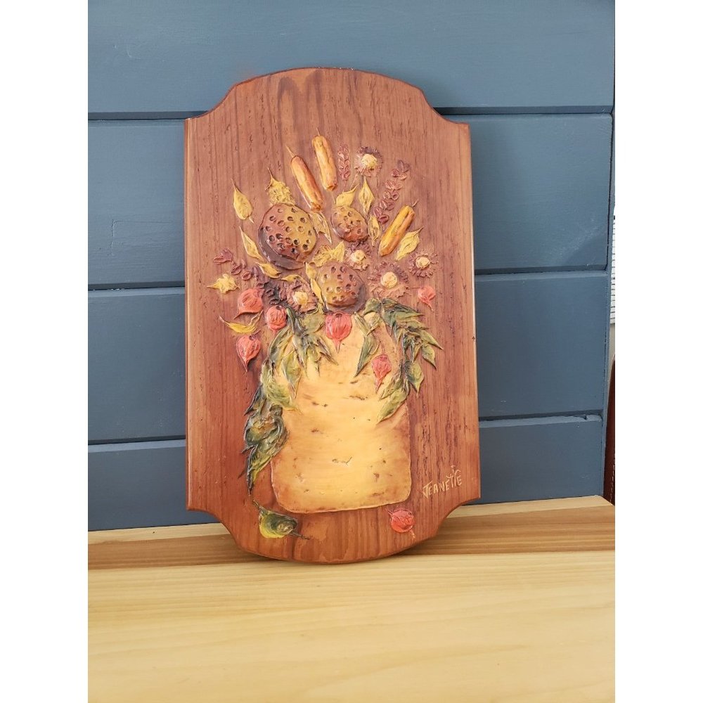 80s Wood Wall Hanging